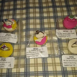 SOLD..Ring Bomb part 5size 8s genuine stones pick one or make a deal for all